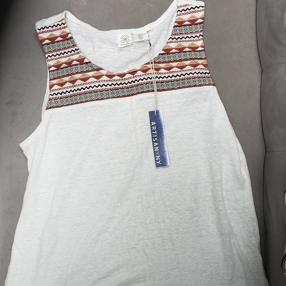 NWT Artisan NY Women's Fringed Top  Size S